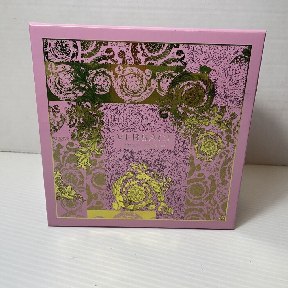 Versace Bright Crystal Gorgeous Pink Gold Empty Box Only - EUC